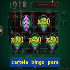 cartela bingo para cha de cozinha imprimir gratis